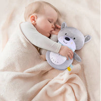 Weiches Faultier-Kuscheltier mit weißem Rauschen