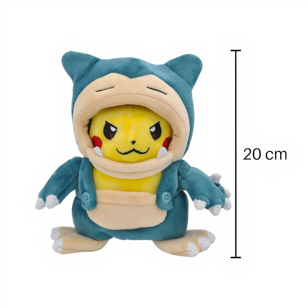 Pikachu Kuscheltier Pokémon verkleidet als Relaxo