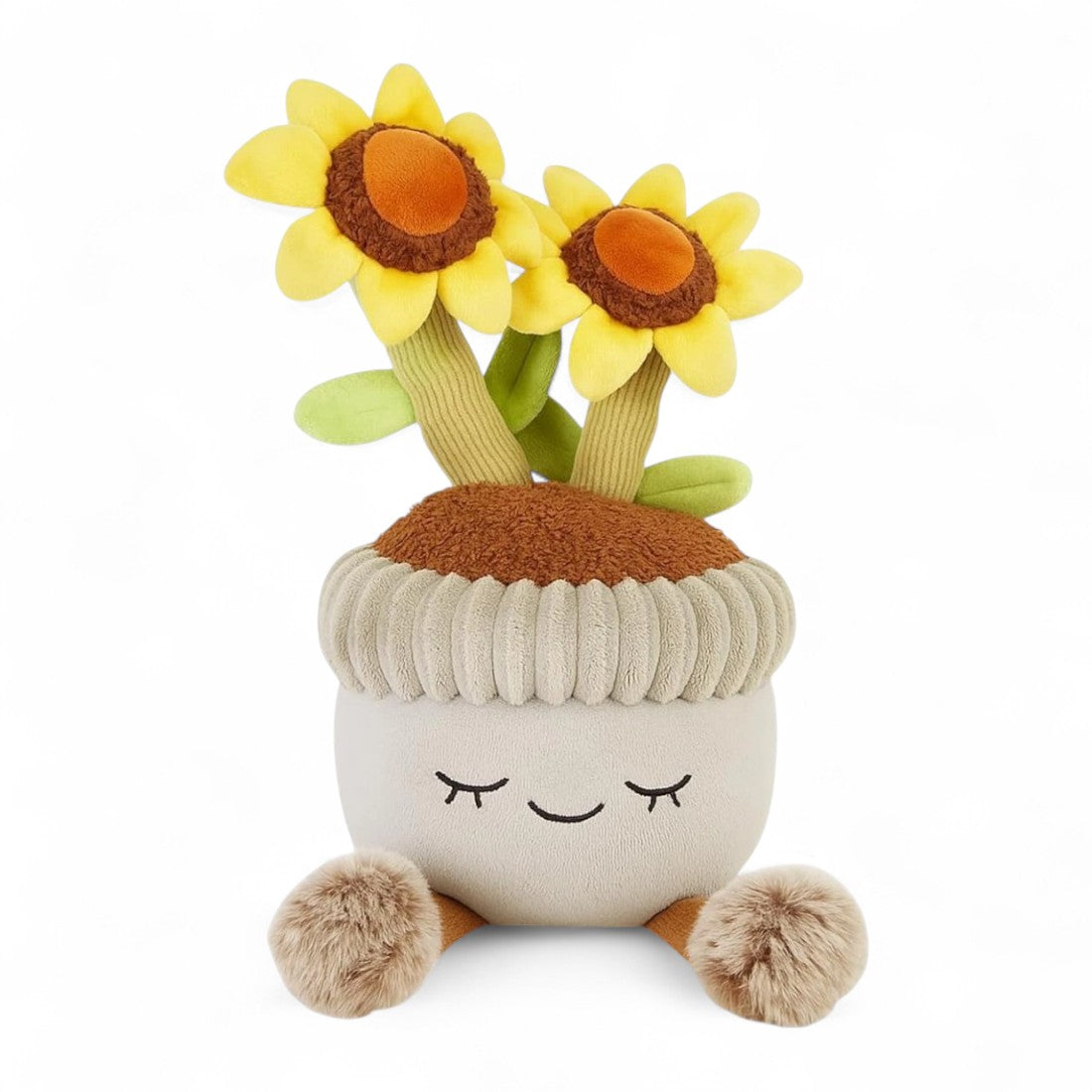 Blumen im Tontopf Kuscheltier Kawaii