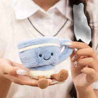 Tasse und Teekanne Kuscheltier-Duo Kawaii-Teestunde