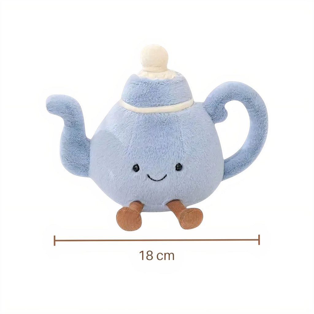 Tasse und Teekanne Kuscheltier-Duo Kawaii-Teestunde