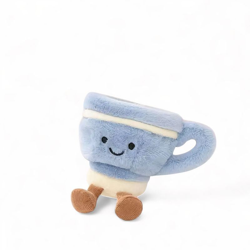 Tasse und Teekanne Kuscheltier-Duo Kawaii-Teestunde