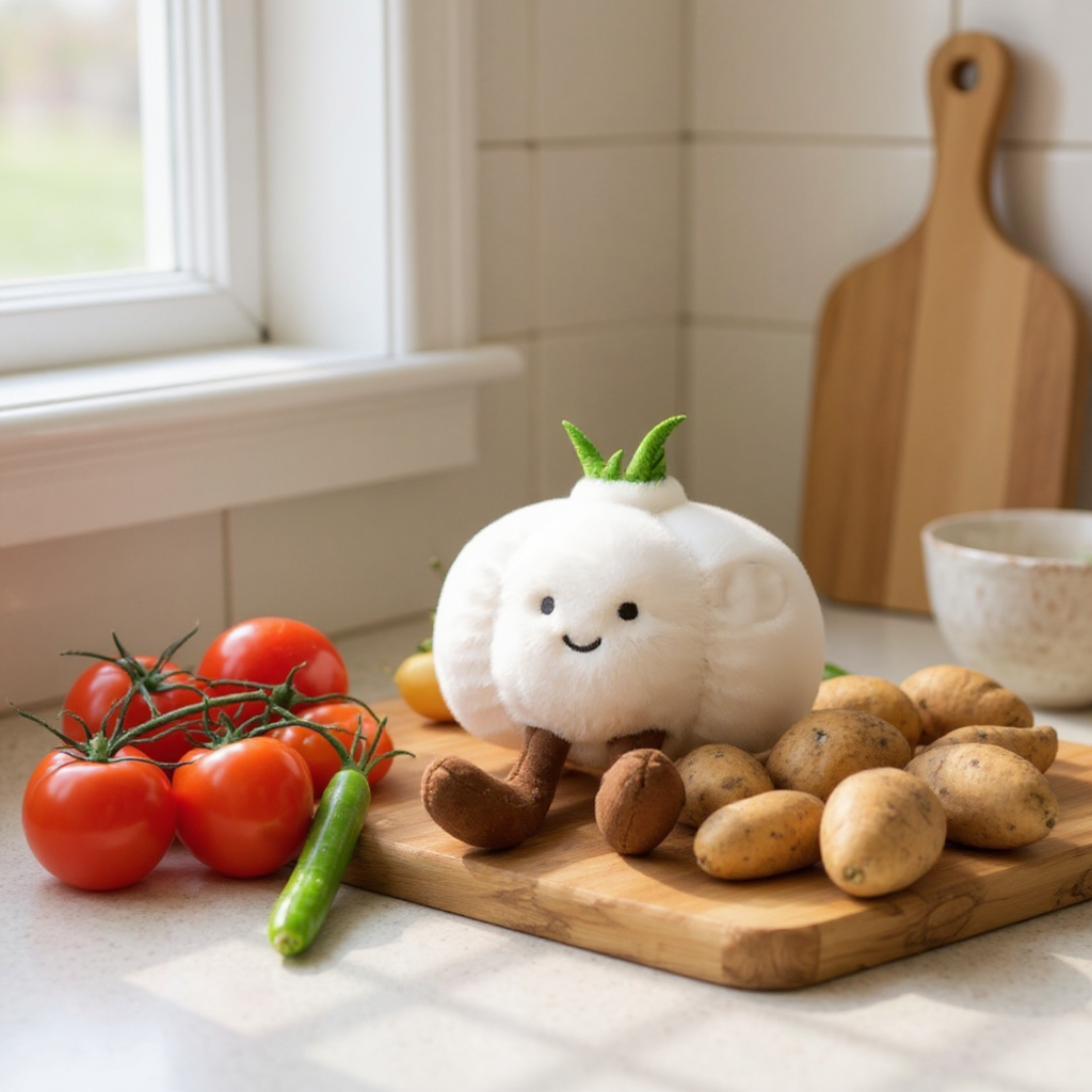Knoblauch Kuscheltier Kawaii weich