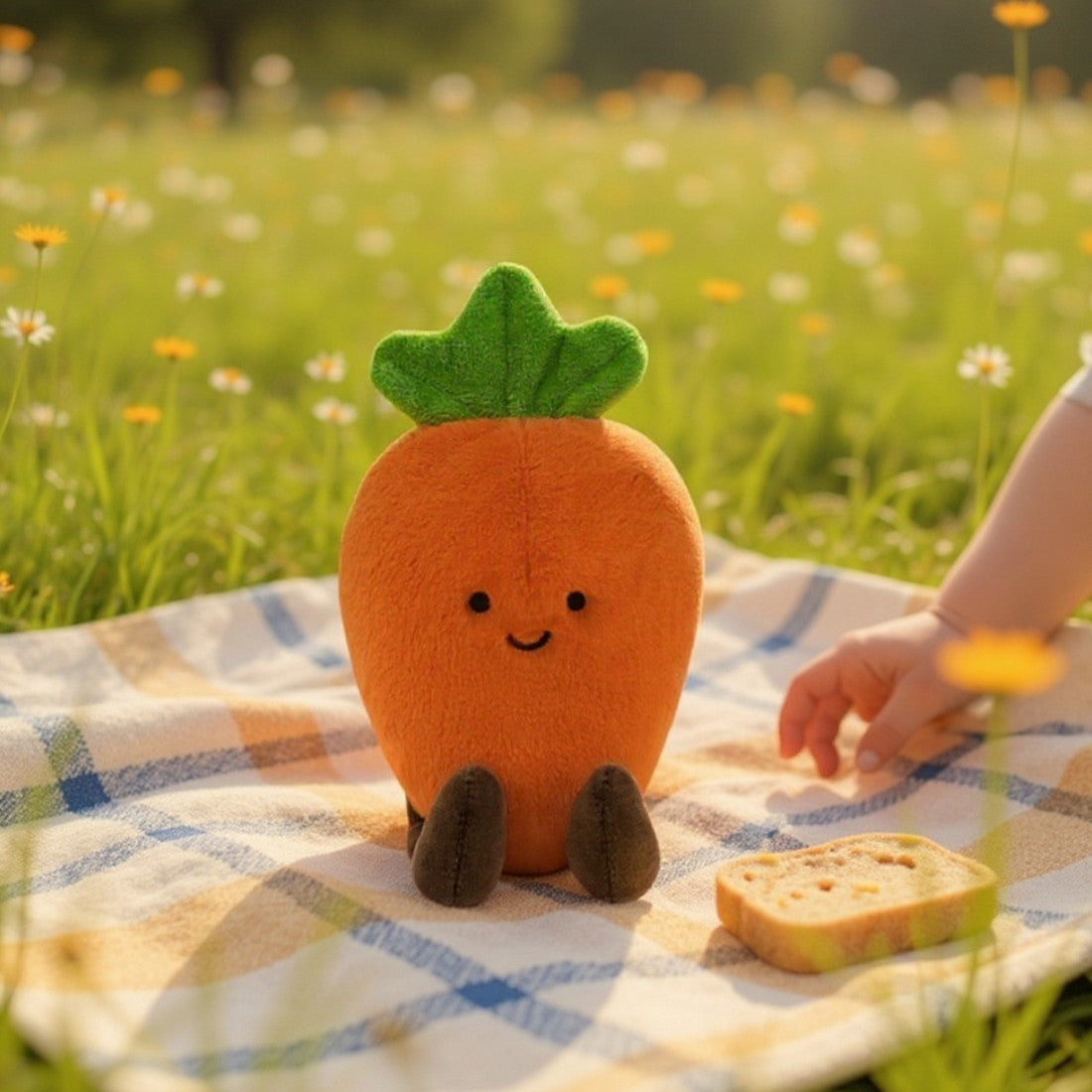Karotte Kuscheltier Kawaii fröhlich