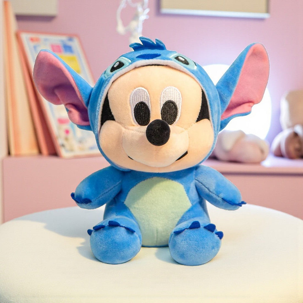 Baby-Mickey-Kuscheltier im Stitch-Kostüm