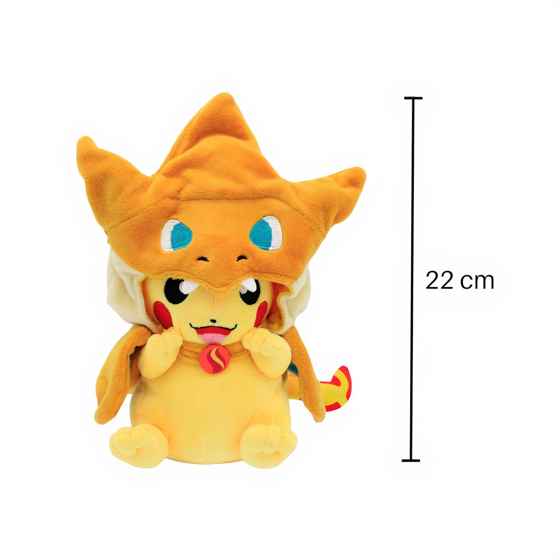 Pikachu Kuscheltier Pokémon verkleidet als Glurak