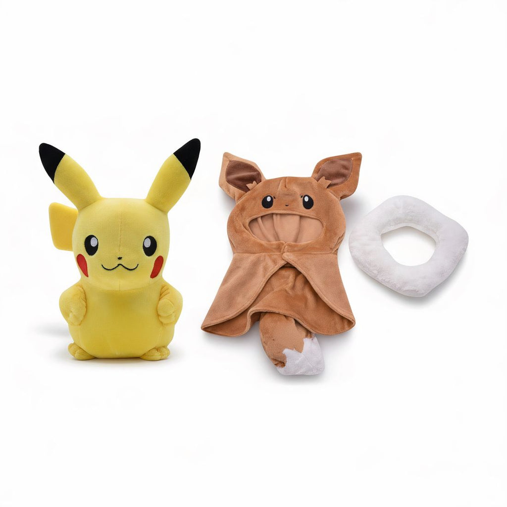 Pikachu Kuscheltier Pokémon verkleidet als Evoli