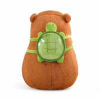 Capybara Kuscheltier mit Schildkröten-Rucksack