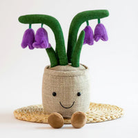 Pflanze Topf mit violetten Blüten Kuscheltier Kawaii