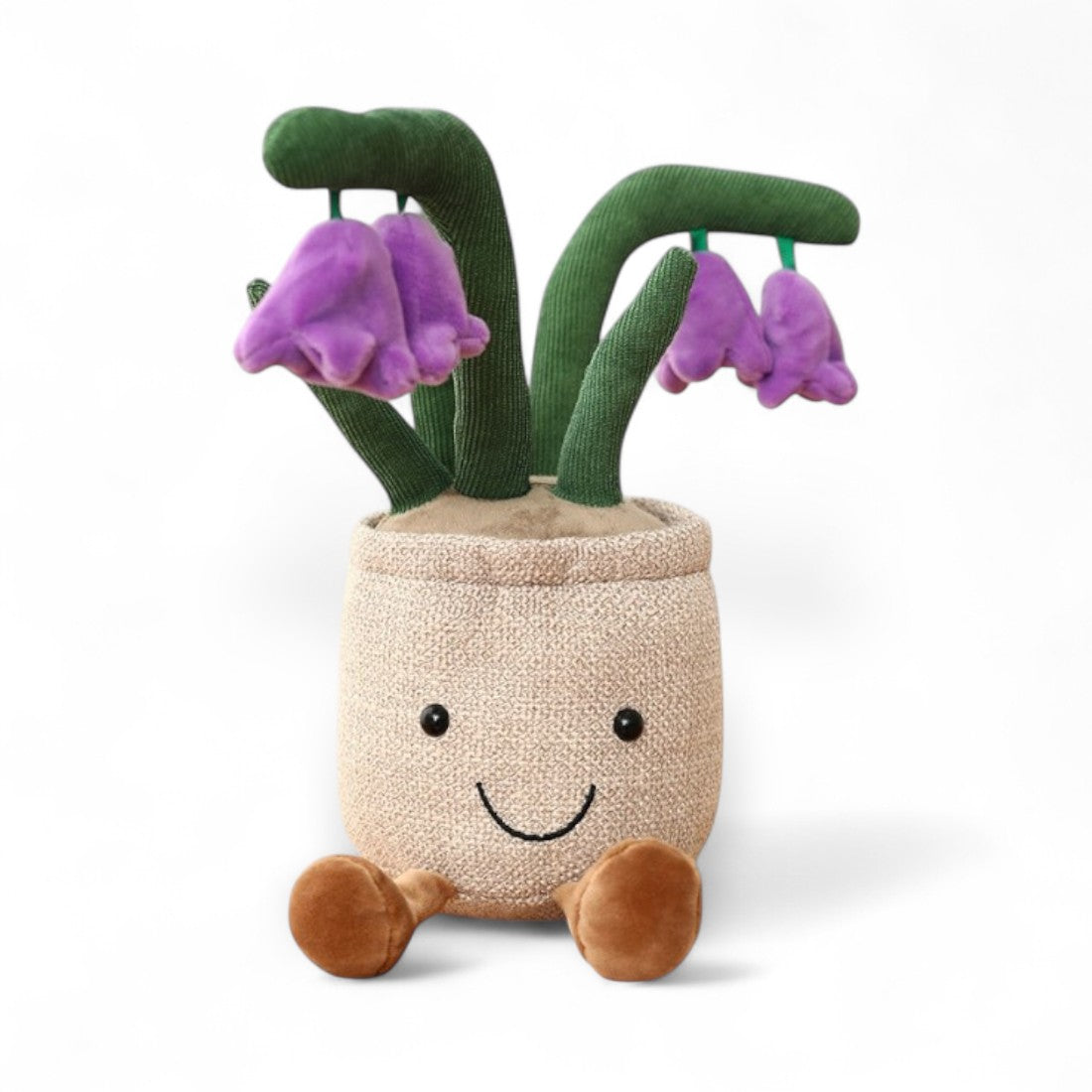 Pflanze Topf mit violetten Blüten Kuscheltier Kawaii