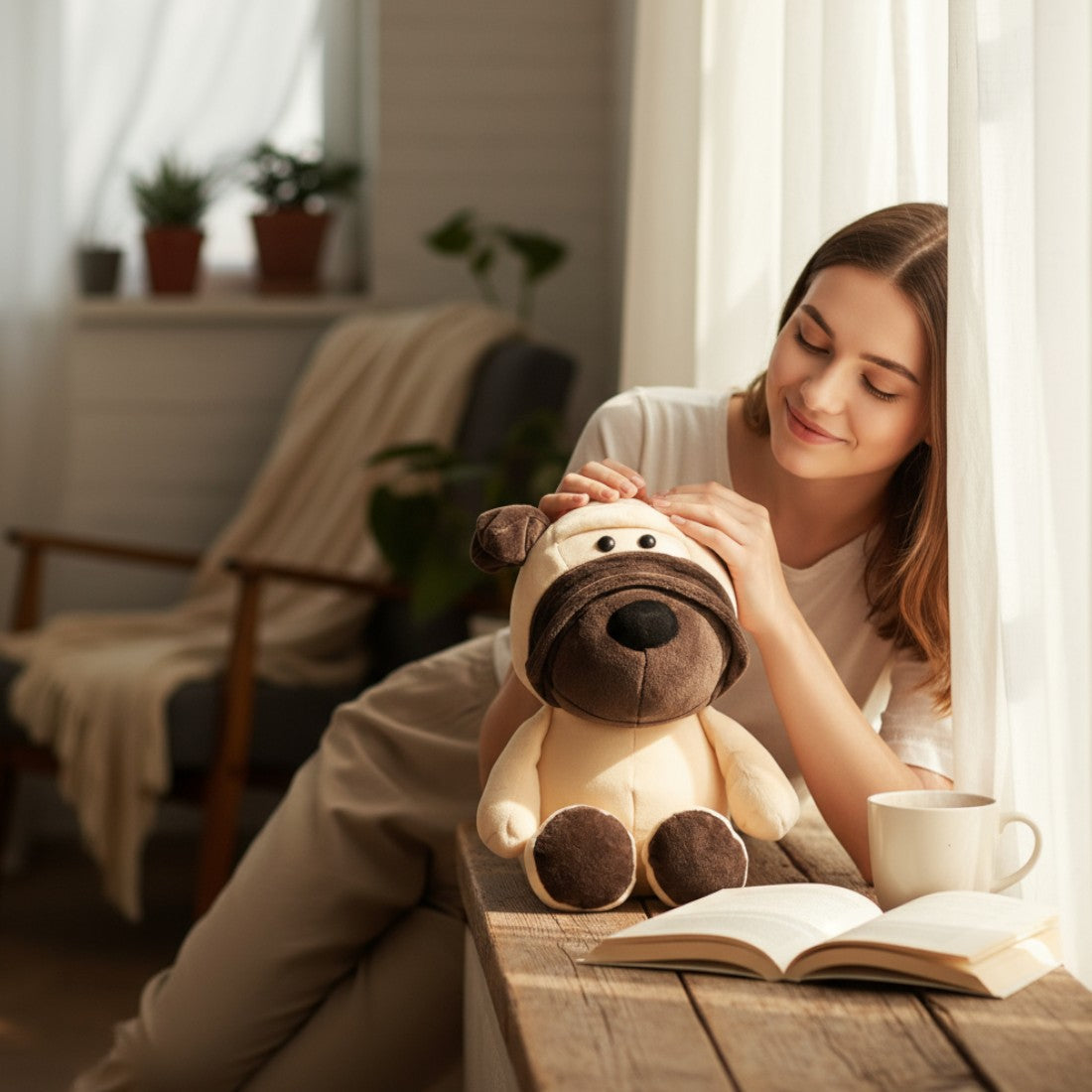 Kleine Bulldogge Kuscheltier