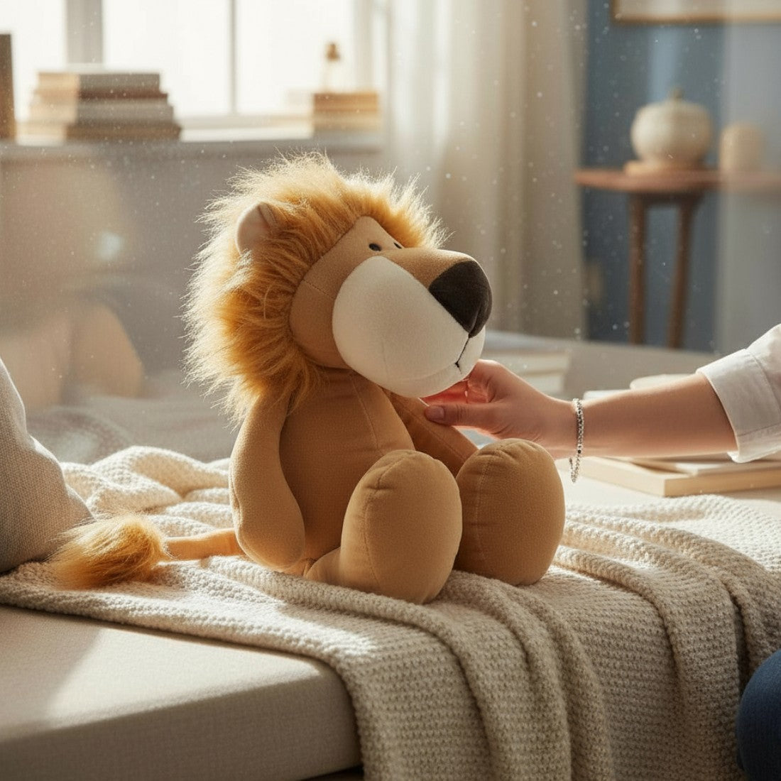 Löwe Kuscheltier weich und majestätisch