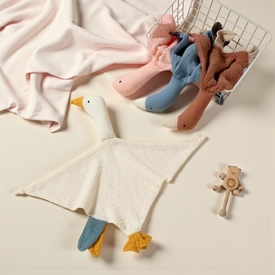 Schmusetuch Gans für Babys