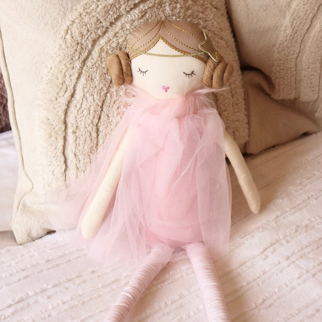 Plüschpuppe Ballerina mit Dutts