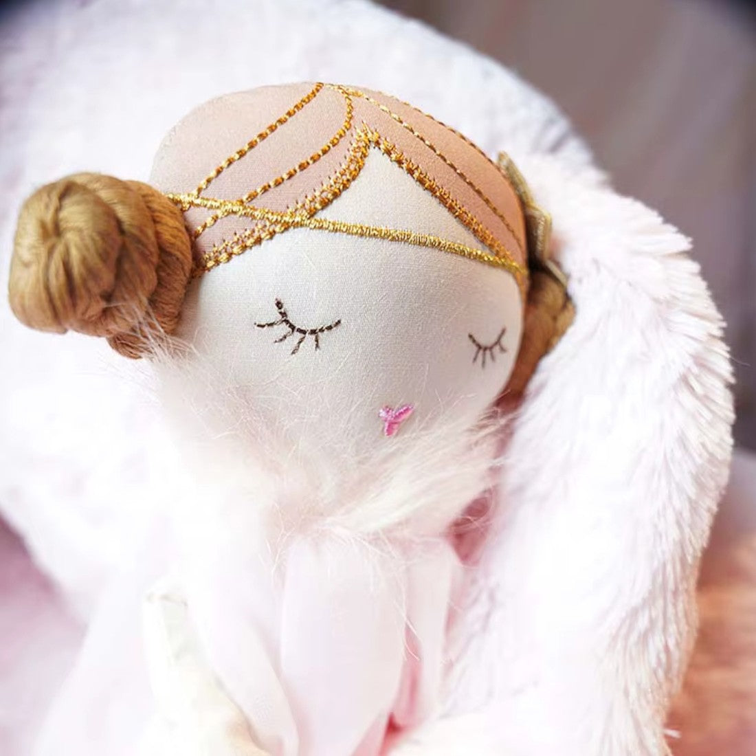 Plüschpuppe Ballerina mit Dutts