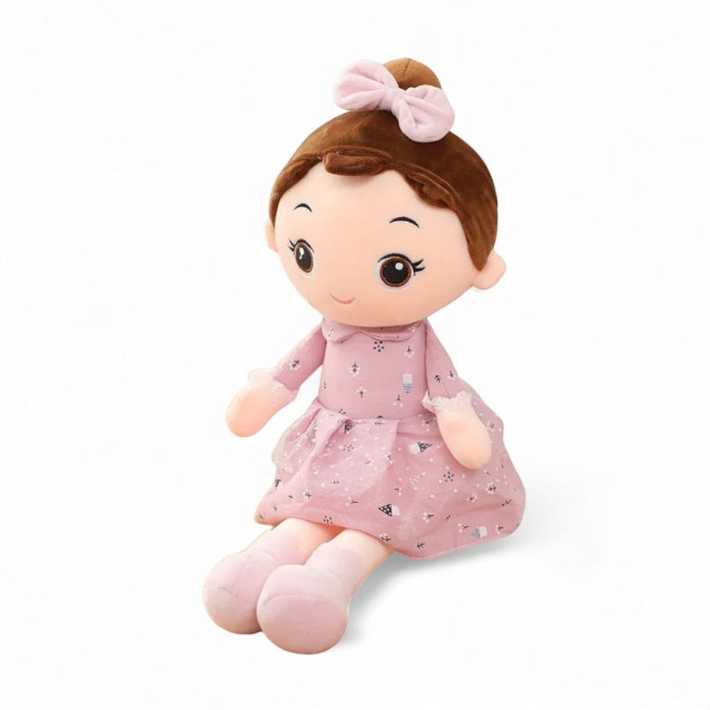 Plüschpuppe kleines Mädchen im Kleid