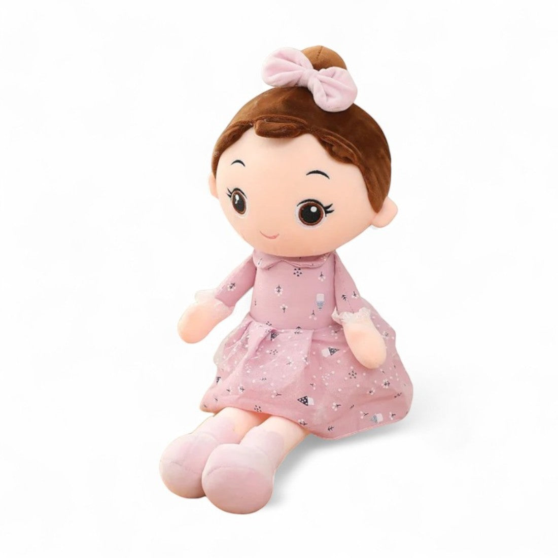 Plüschpuppe kleines Mädchen im Kleid