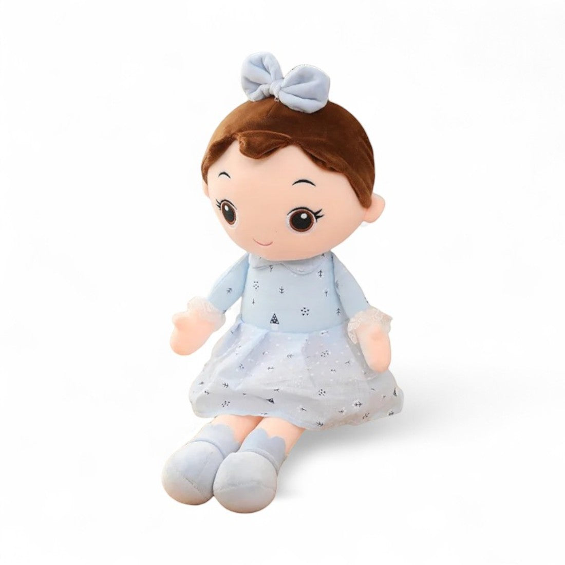 Plüschpuppe kleines Mädchen im Kleid
