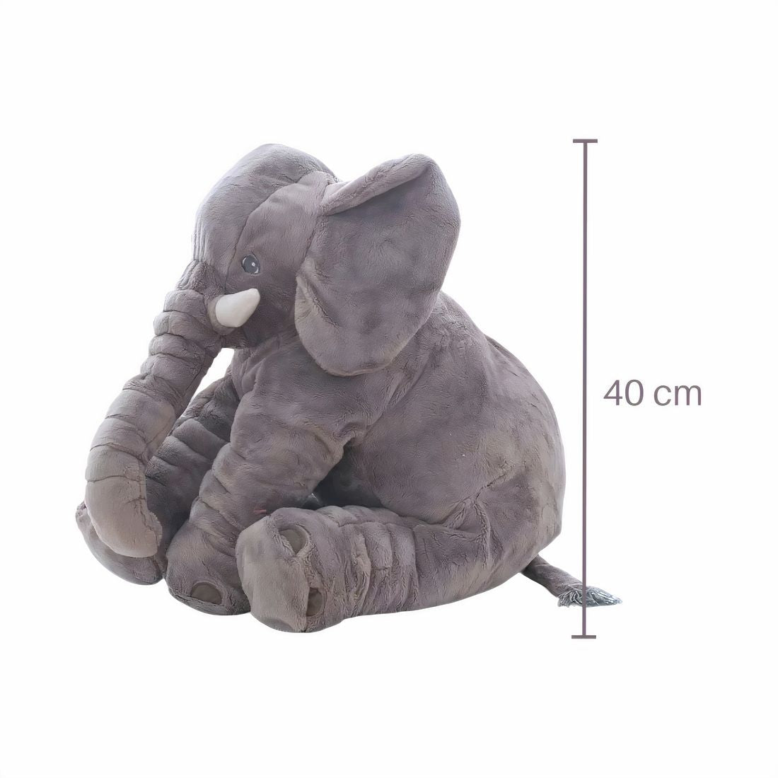 Weiches graues Elefanten-Kuscheltier 40 cm