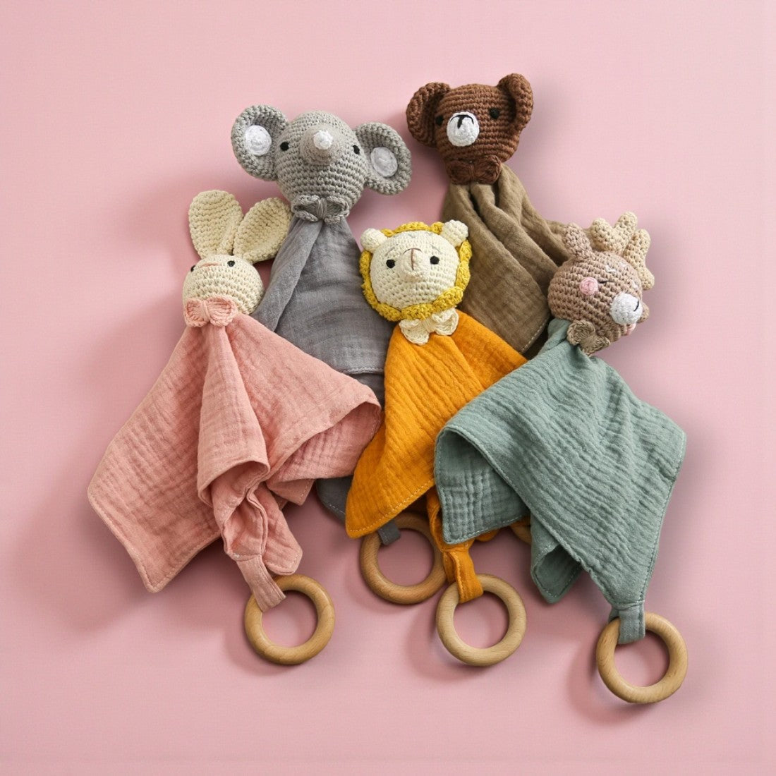 Schmusetuch Löwenkopf gehäkelt für Babys