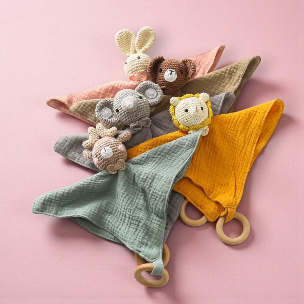 Schmusetuch Hasenkopf gehäkelt für Babys