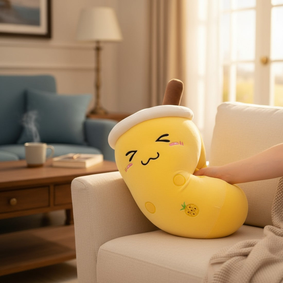 Kawaii-Bubble-Tea-Kuscheltier Ananas