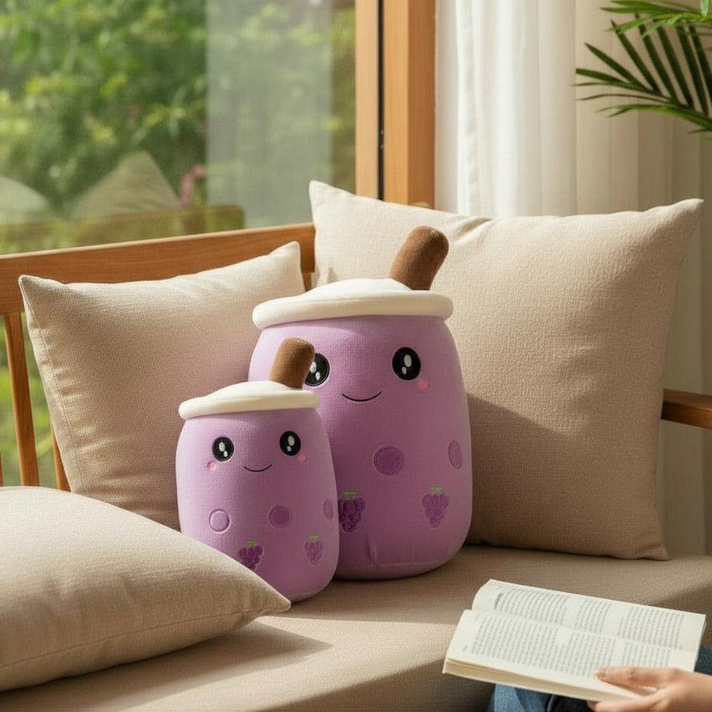 Kawaii-Bubble-Tea-Kuscheltier Traube
