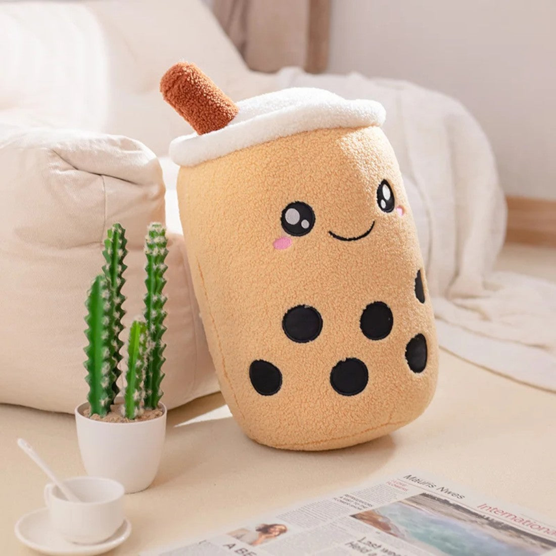 Kawaii-Bubble-Tea-Kuscheltier Karamell