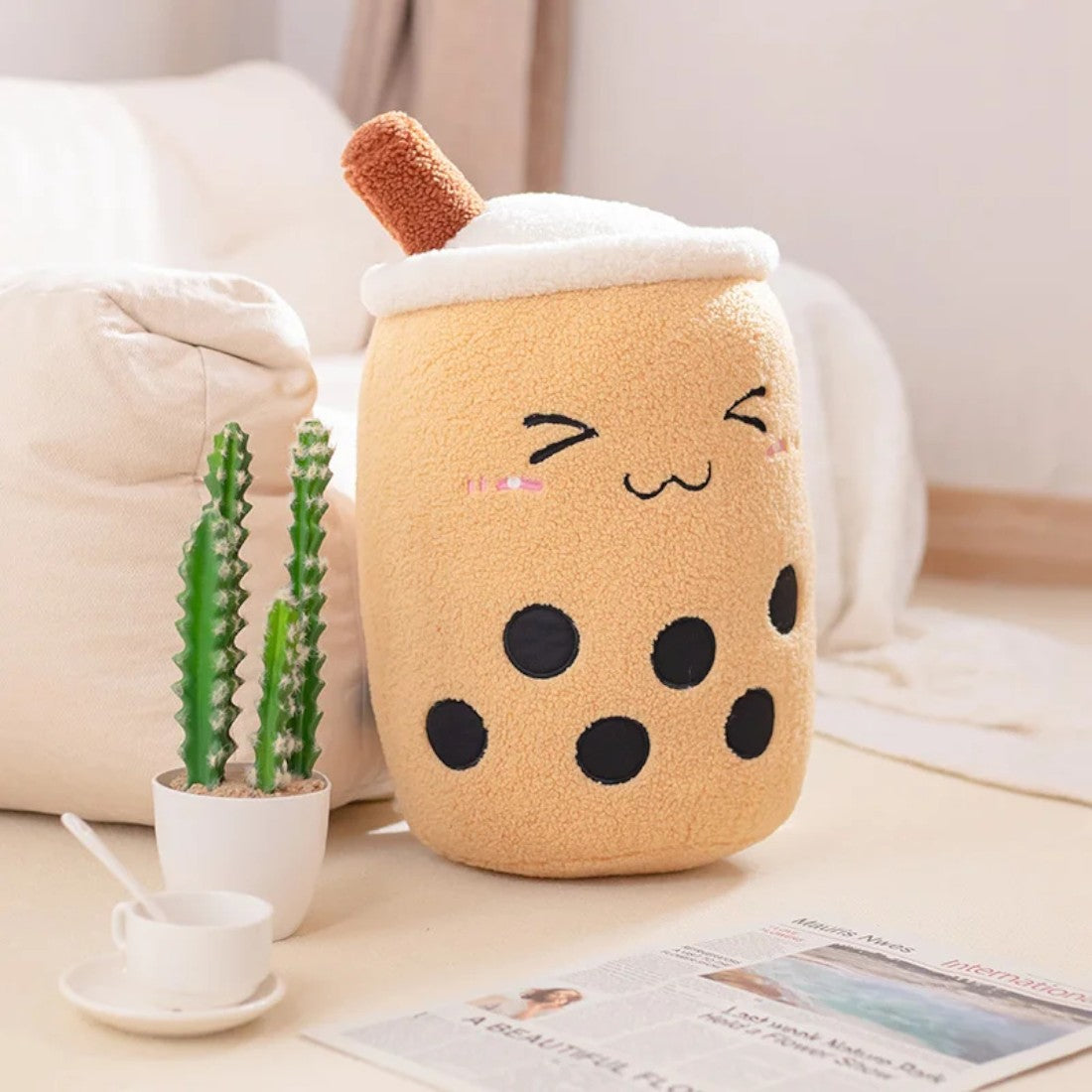 Kawaii-Bubble-Tea-Kuscheltier Karamell