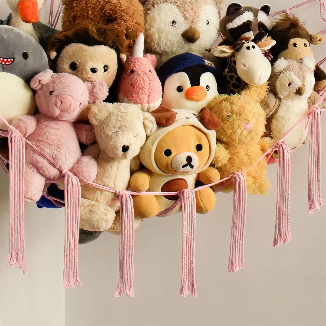 Hängendes Netz-Hängemattenregal für Kuscheltiere