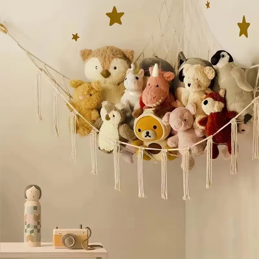 Hängendes Netz-Hängemattenregal für Kuscheltiere