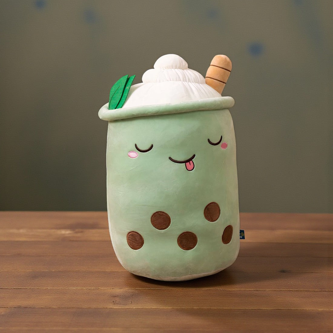 Bubble Tea Matcha Kuscheltier kawaii mit Sahne