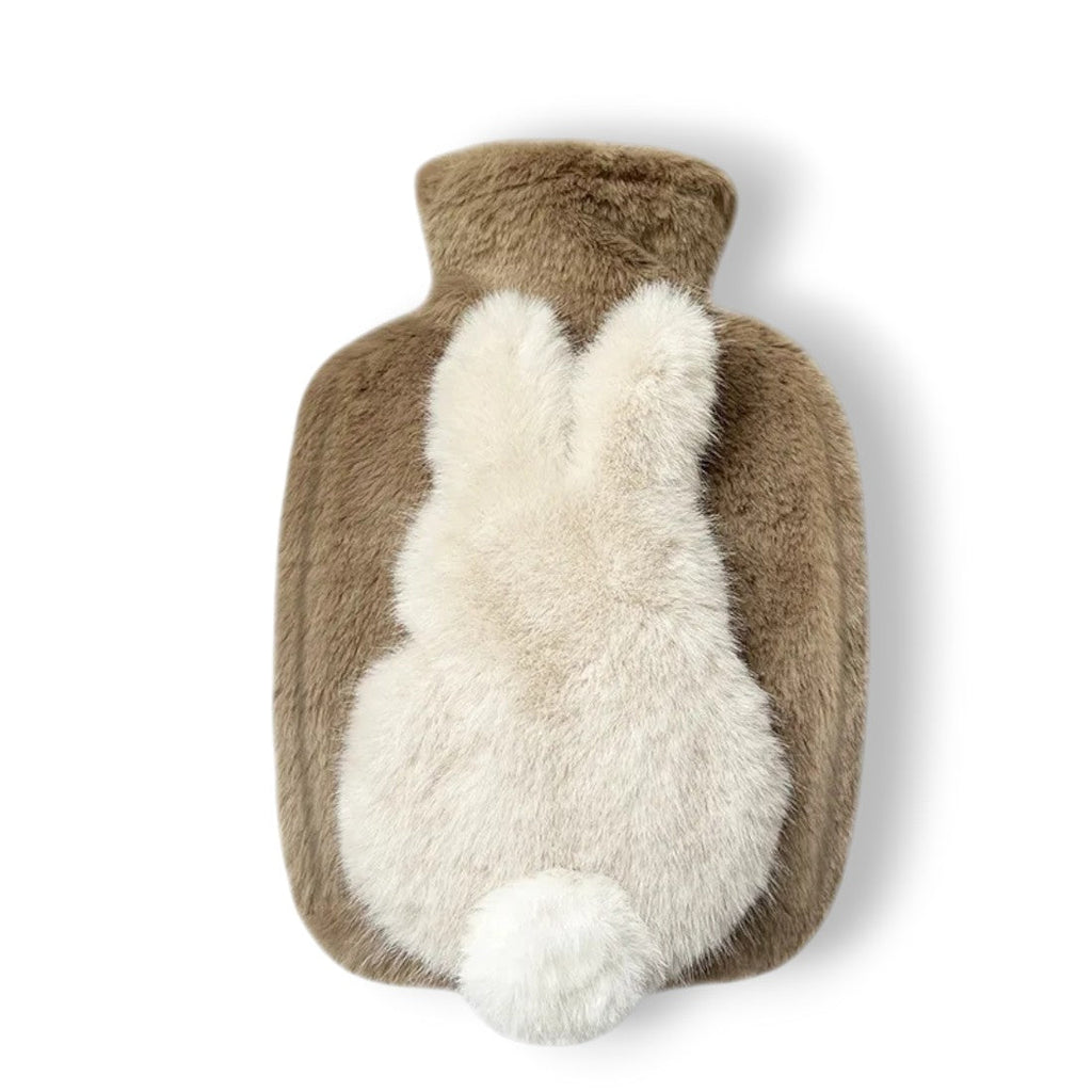 Wärmflasche Kuscheltier weich mit kleinem Hasen
