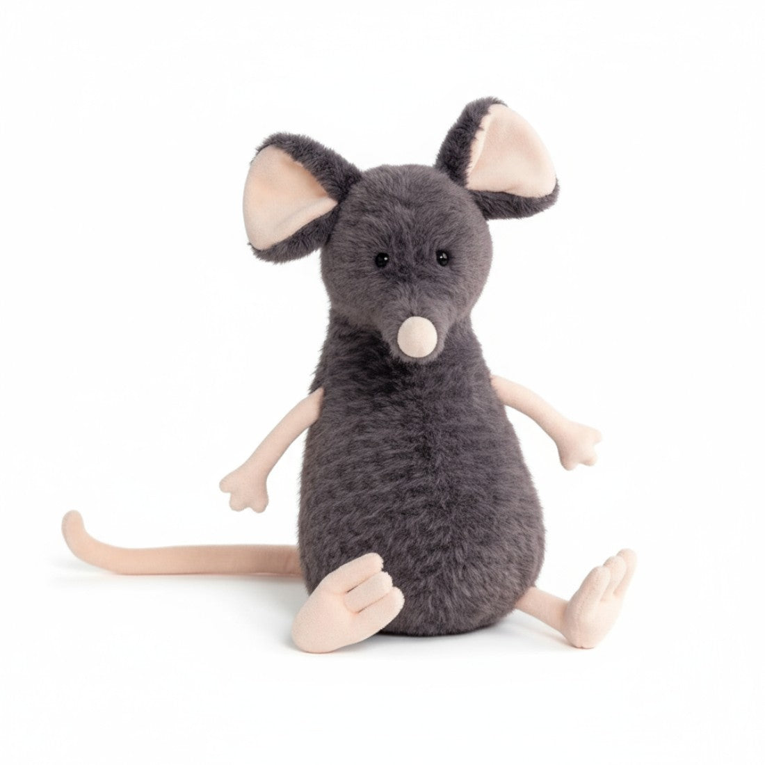 Maus Kuscheltier grau Entdeckerin