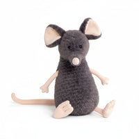 Maus Kuscheltier grau Entdeckerin