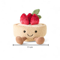 Erdbeertarte Kuscheltier genüsslich kawaii