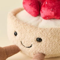 Erdbeertarte Kuscheltier genüsslich kawaii