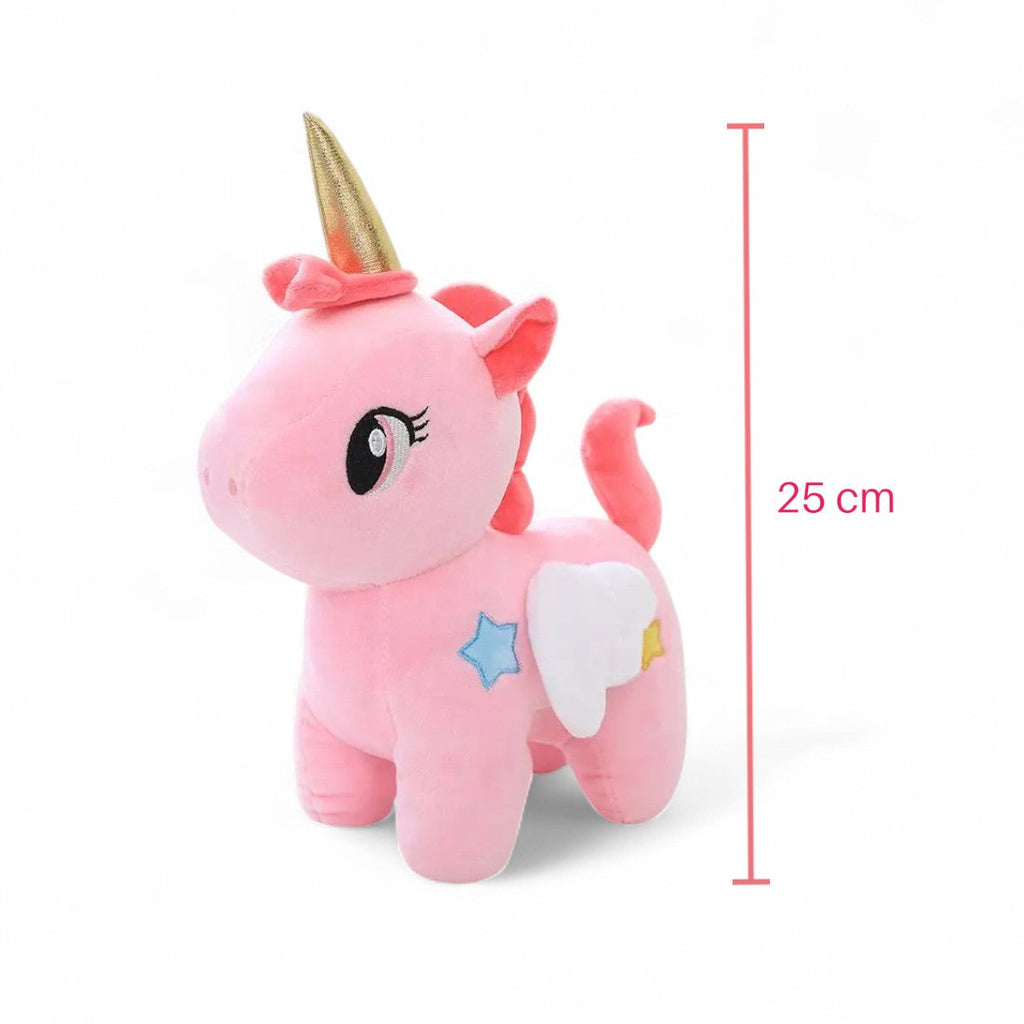 Niedliches Einhorn-Kuscheltier mit Sternen und magischen Flügeln