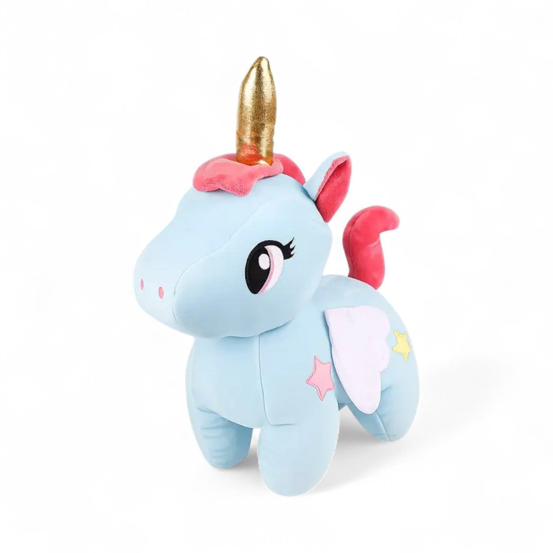 Niedliches Einhorn-Kuscheltier mit Sternen und magischen Flügeln