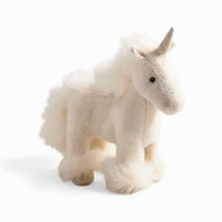 Stehendes Einhorn-Kuscheltier mit bunter Mähne