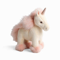 Stehendes Einhorn-Kuscheltier mit bunter Mähne