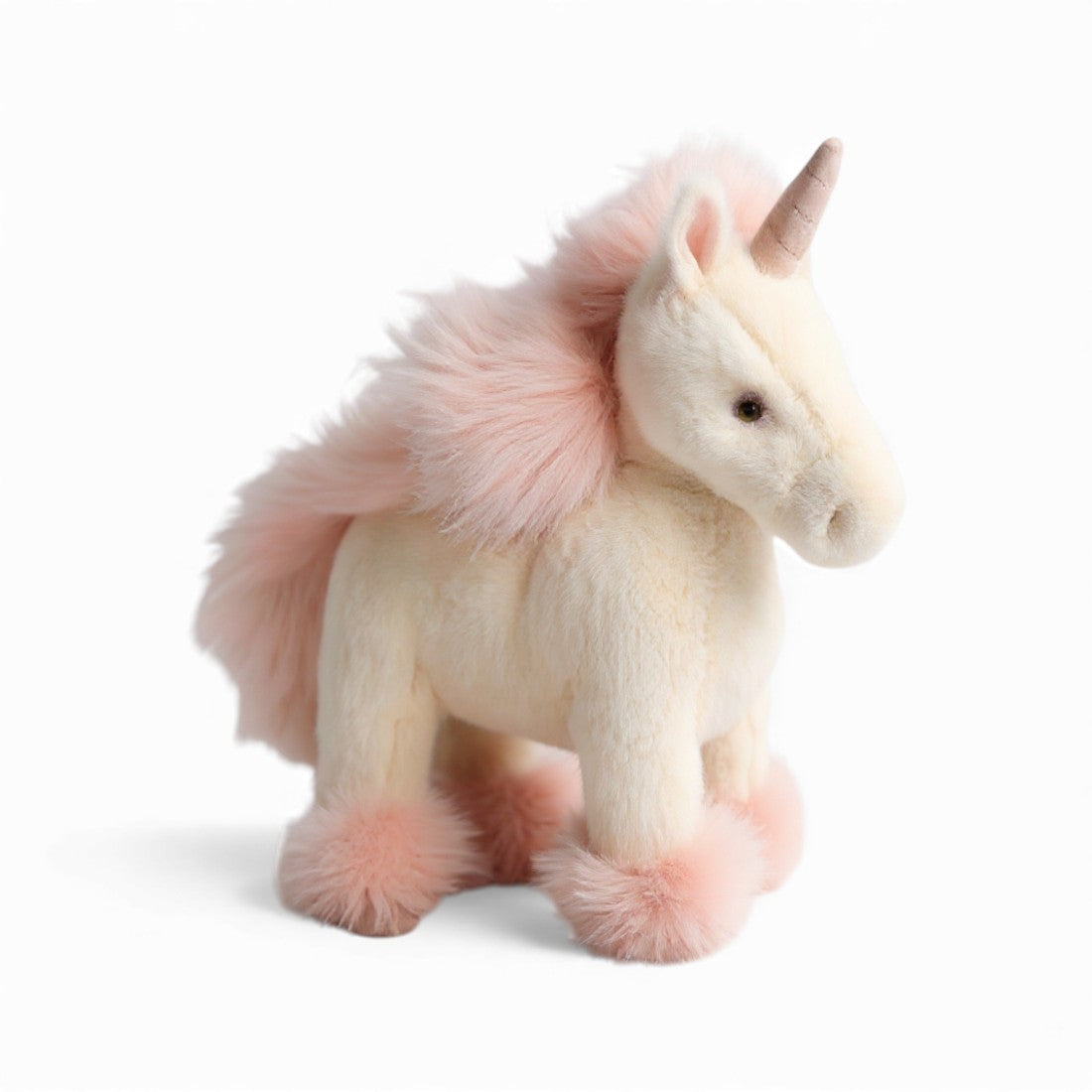 Stehendes Einhorn-Kuscheltier mit bunter Mähne