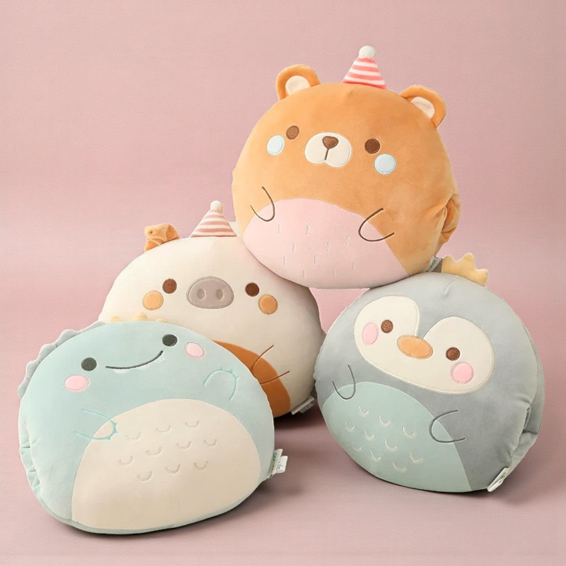 Rundes Squishmallow-Style Plüschkissen