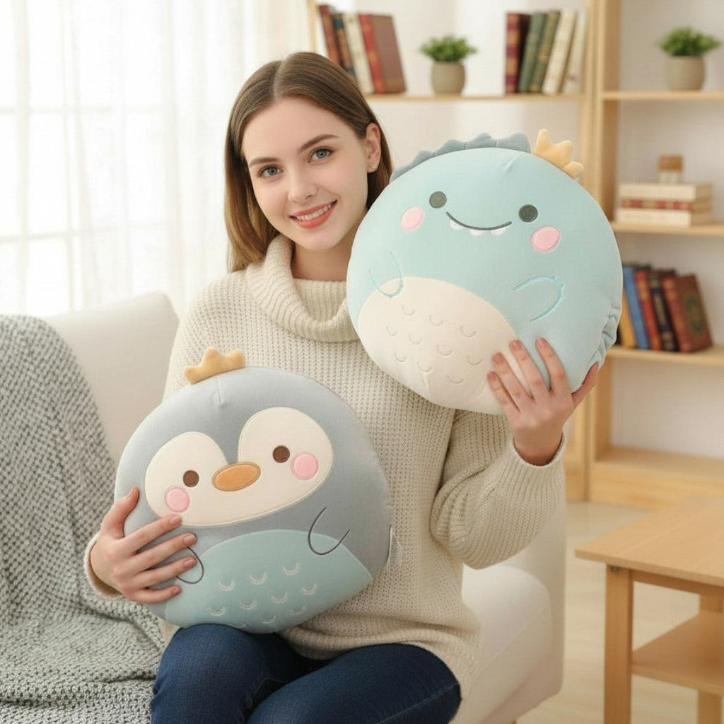 Rundes Squishmallow-Style Plüschkissen