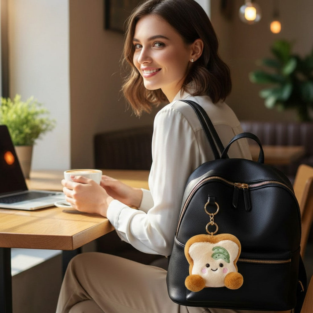 Toast Plüsch Schlüsselanhänger Kawaii