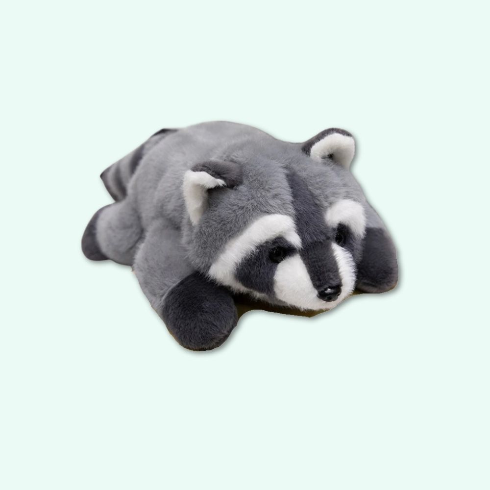 Graues gewichtetes Waschbär Kuscheltier