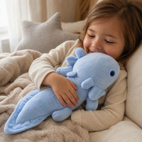Axolotl Kuscheltier lang blau Kuschelkissen - Verwendung gemütliches Interieur
