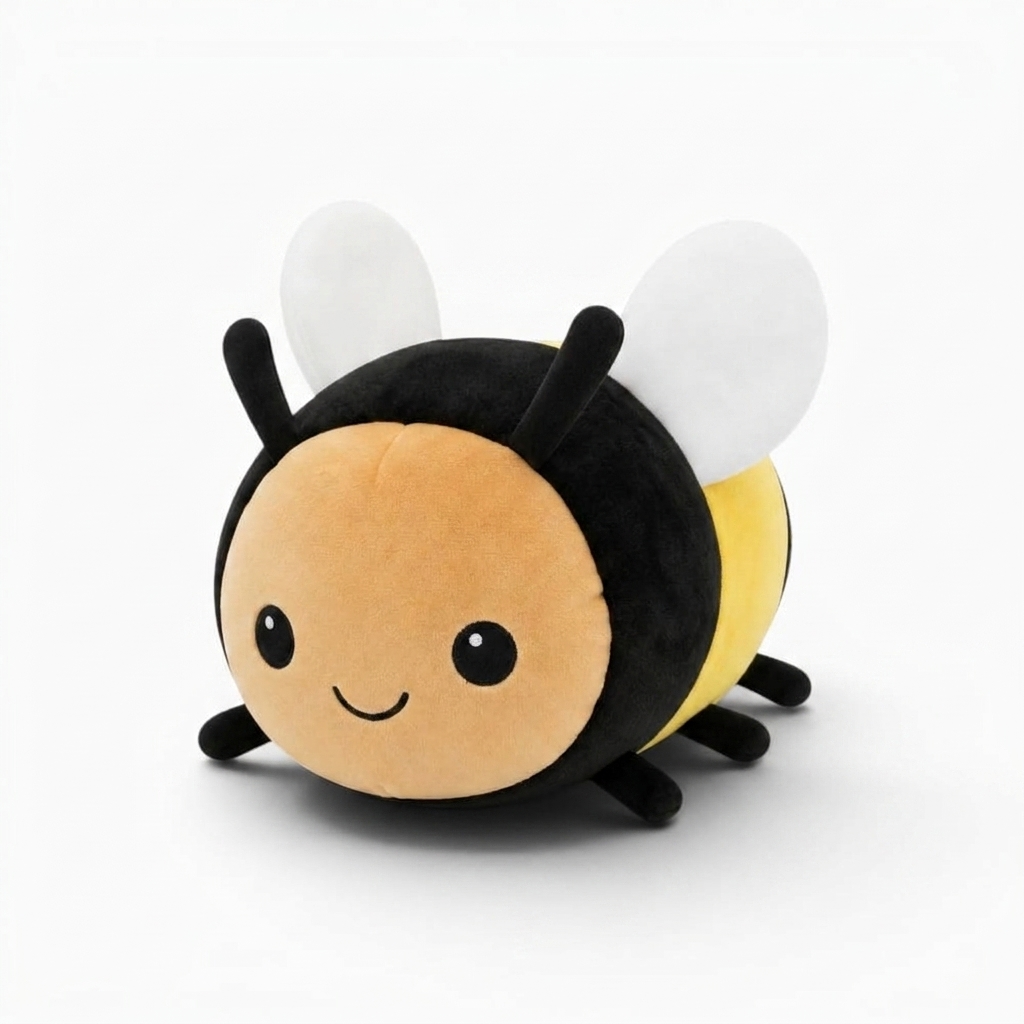 Bienen Kuscheltier - Weißer Hintergrund seitlich