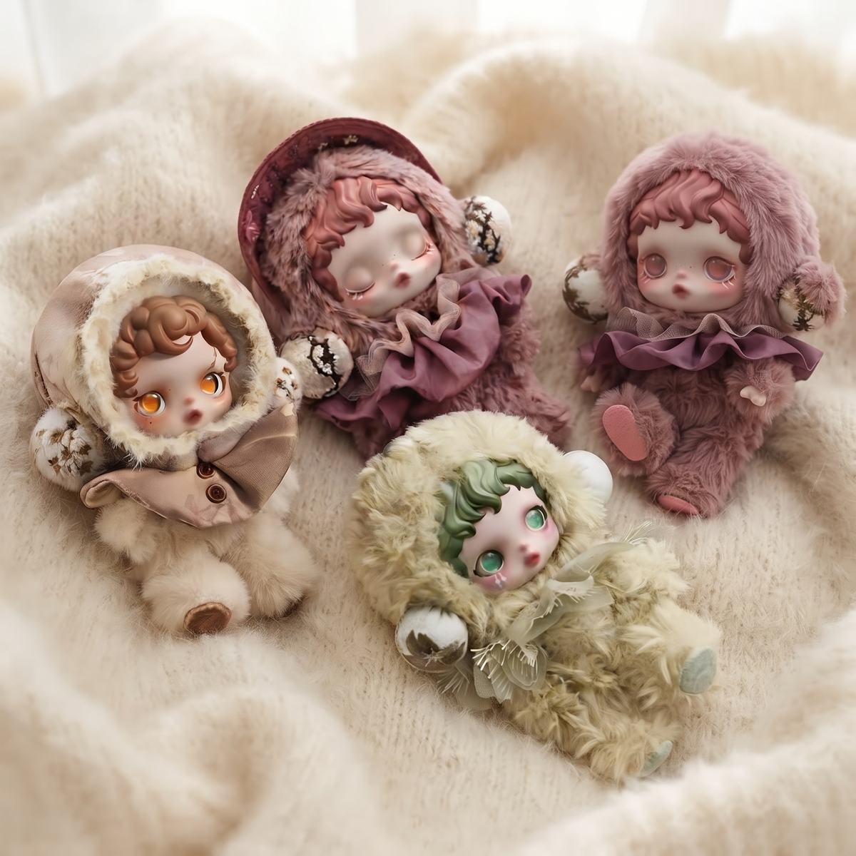 Skullpanda Blumenthema Blind Box Kuscheltier - Materialdetail