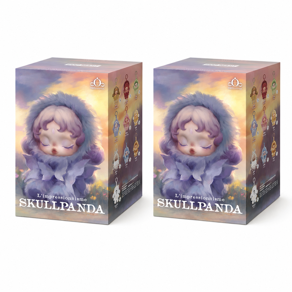 Skullpanda Blumenthema Blind Box Kuscheltier - 2er-Set